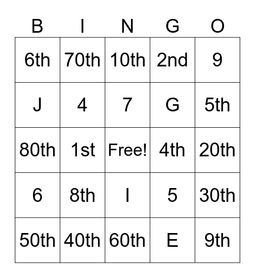 Listening Skills Practice Bingo Card