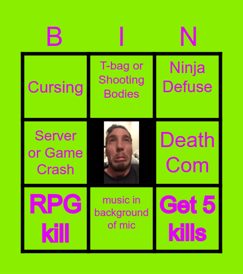 Call Of Duty Search And Destroy Bingo Card