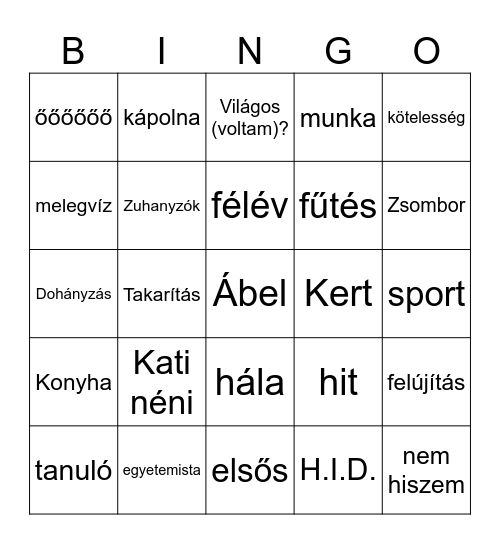 Koligyűlés Bingo 2024-5/1 Bingo Card