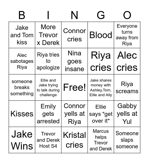 DCAS 21 Bingo Card