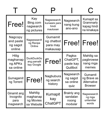 EMP.TECH. BINGO - Educ. Edition Bingo Card