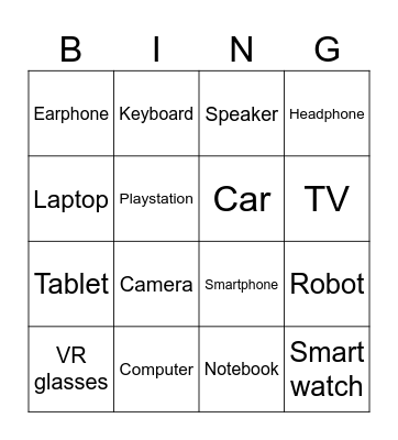 Unit 9 Listening Bingo Card