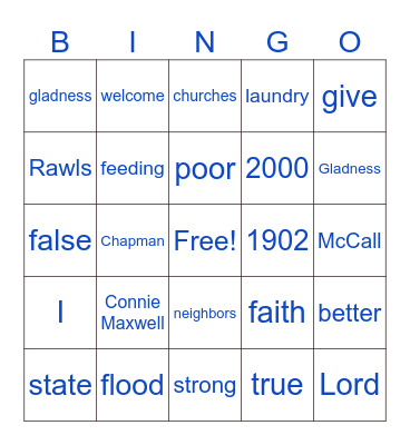 WMU Bingo Card