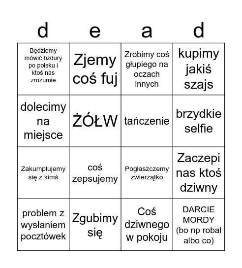 ZAKYNTHOS Bingo Card