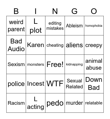 Tomorrow's Teachings Bingo Card