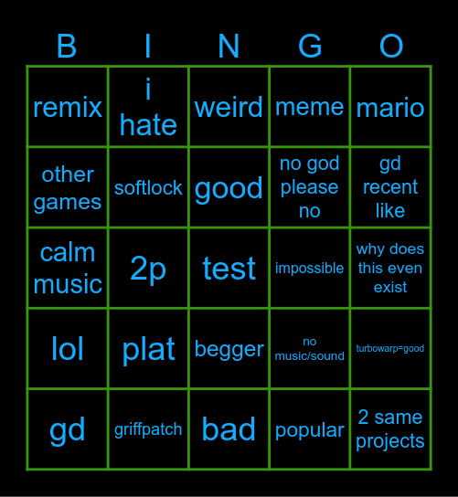 scratch recenyt Bingo Card