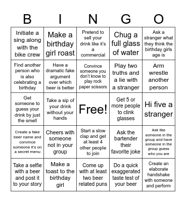 Alex’s Birthday Bingo!! Bingo Card