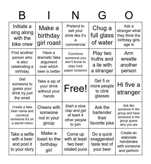 Alex’s Birthday Bingo!! Bingo Card