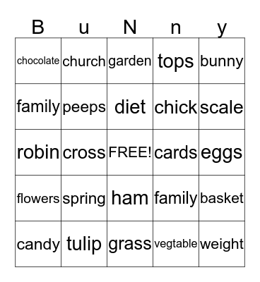 Plover Tops Club Bingo Card