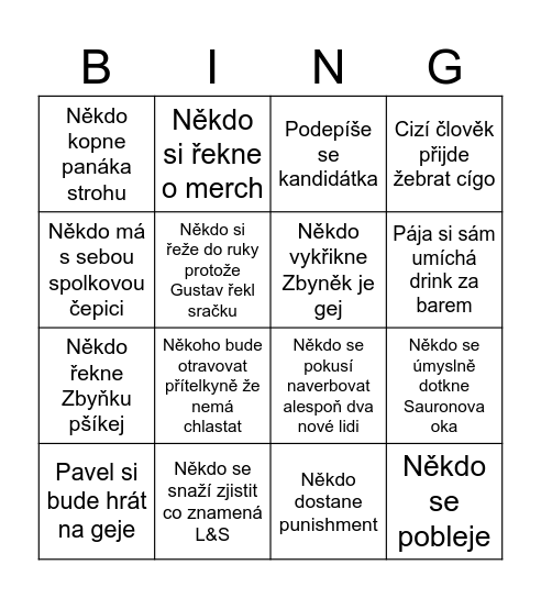 L&S Bingo Card