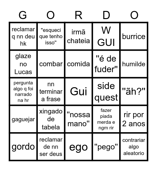 bindo do gui Bingo Card