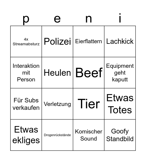 LOST PLACE Bingo Card