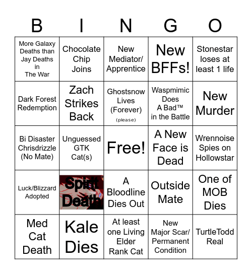 GalaxyClan Year 22 Bingo Card