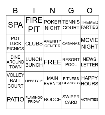 ESPLANADE Bingo Card