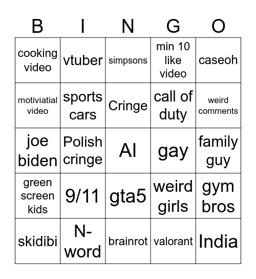 bingo Card
