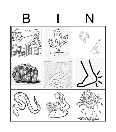 Vocabulary Station Bingo Card