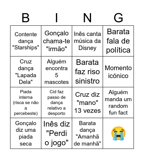 Bingo da Maceira Bingo Card