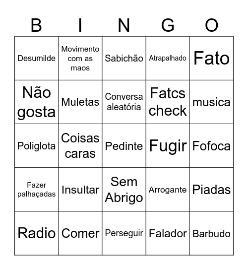 BINGO Card