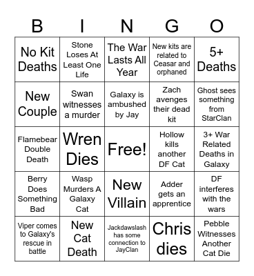 GC Year 22 Bingo Card