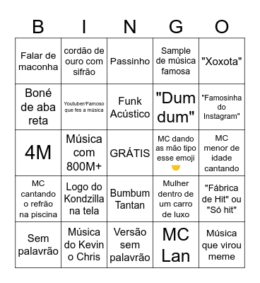 Bingo Funk Bingo Card