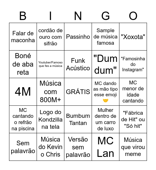 Bingo Funk Bingo Card