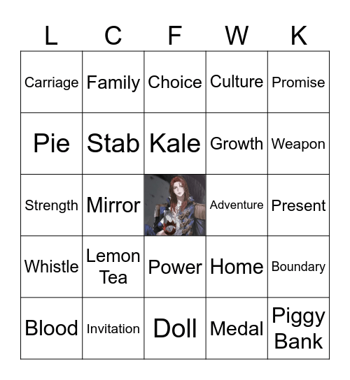 LCF Week 2024 Bingo Card Bingo Card