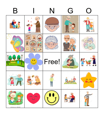 Grandparents Day Bingo Card