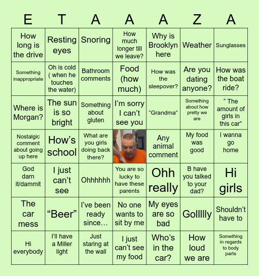 Papas bingo Card