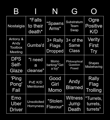 Bungo Bingo Card