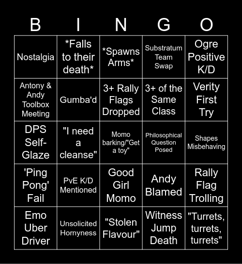 Bungo Bingo Card