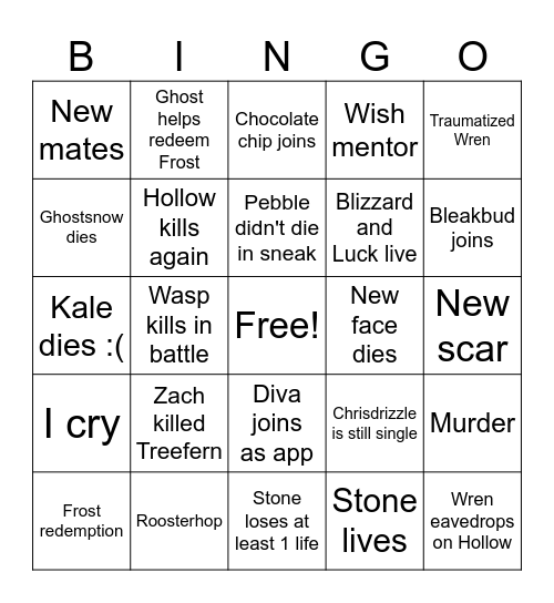 Galaxyclan Yr 22 Bingo Card