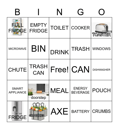 Things Around the House BRAVE LITTLE TOASTER Bingo Card