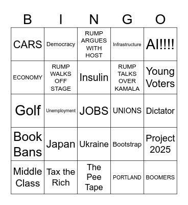 2024-09-14 Debate Night Bingo Card