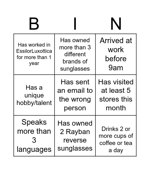 Bingo Card