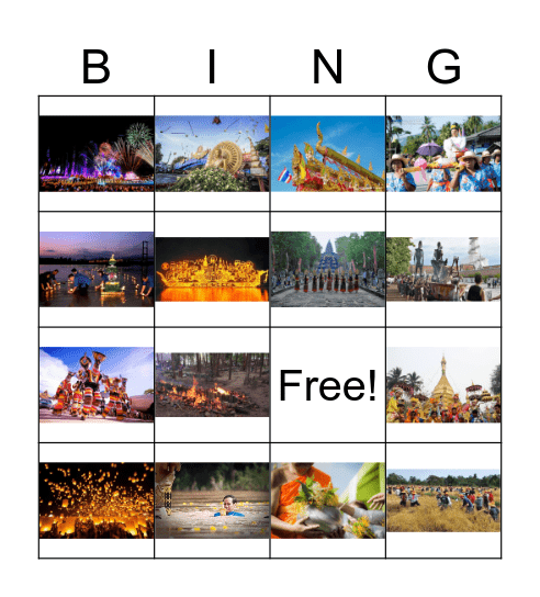ประเพณี Bingo Card
