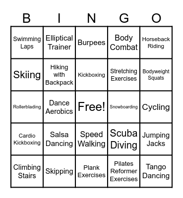 Mental Health Bingo Card