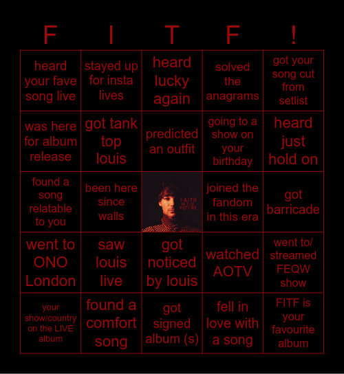 FAITH IN THE FUTURE Bingo Card