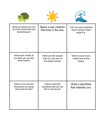 B I N G O ! Bingo Card