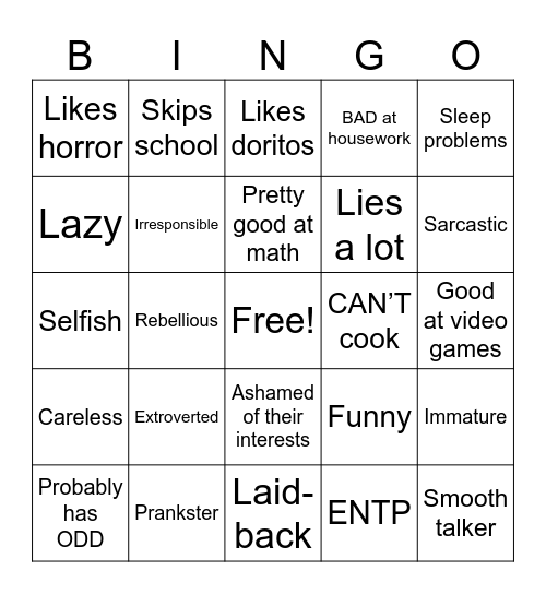 Jay Lawson Bingo Card