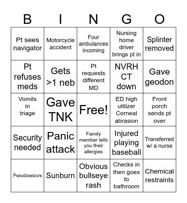 August Bingo Card