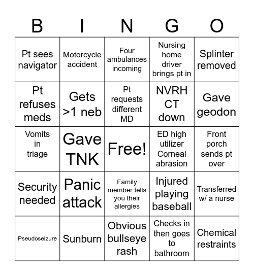 August Bingo Card