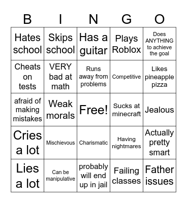 Mikey miller Bingo Card