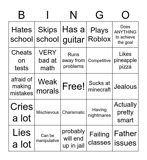 Mikey miller Bingo Card