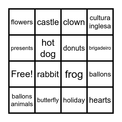 Birthday Bingo Card