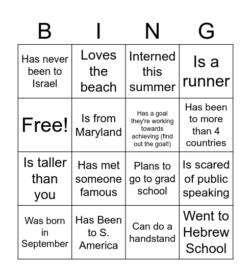 JGroups Launch: Find Someone Who.... Bingo Card