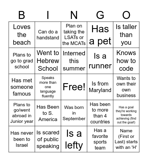 JGroups Launch: Find Someone Who.... Bingo Card