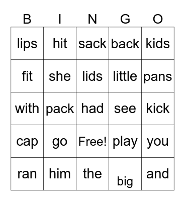 BINGO Card