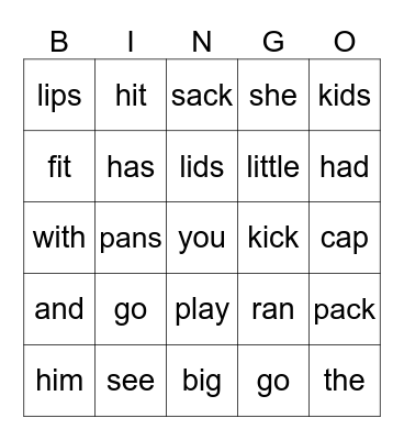 Bingo Card