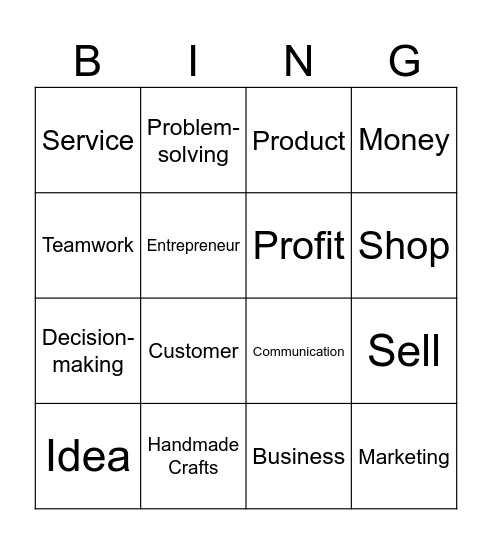 Enterprise Bingo Card