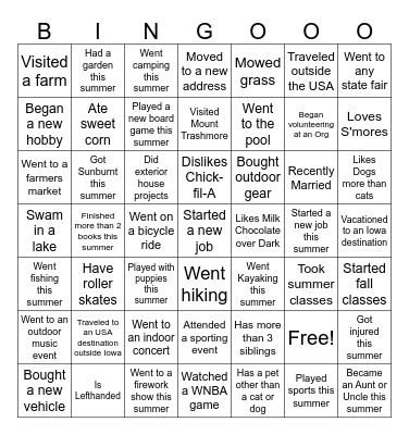 Koinonia Bingo Card